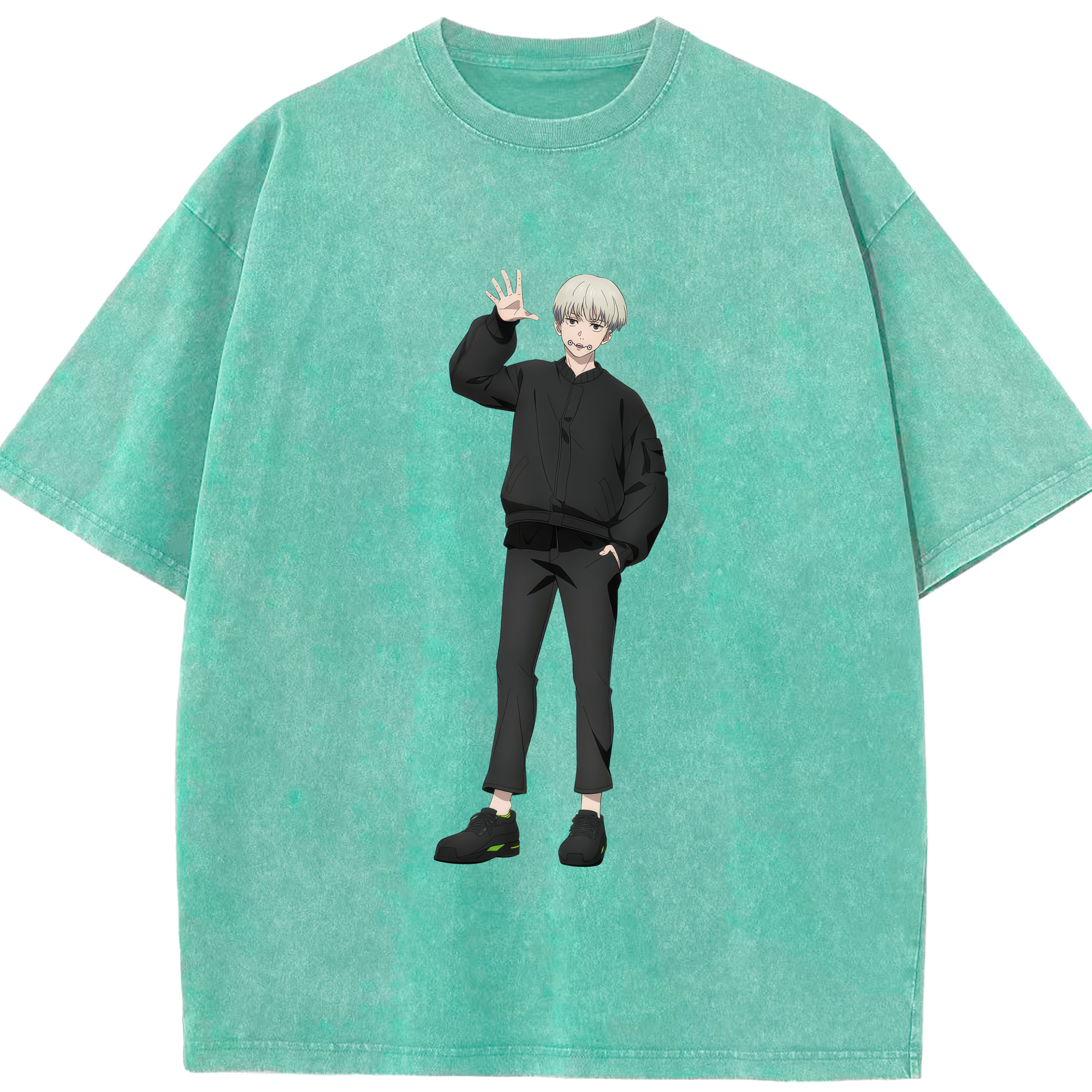 （画像用） 呪術廻戦 Jujutsu Kaisen 綿100% ヴィンテージ風 半袖Tシャツ（フロントプリント）